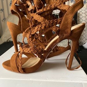 Strap Up Brown Heels